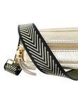 Gold Leather Bag with Gold Chevron Strap